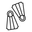 Flippers vector icon