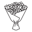Flower bouquet icon