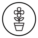 Flower in pot icon