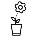 Flower in pot icon