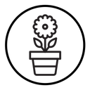 Flower in pot icon