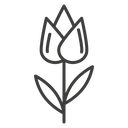 Flower tulip icon
