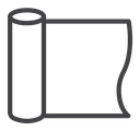 Foil roll Black Outline icon
