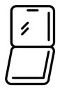 Foldable screen phone icon