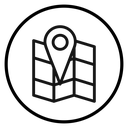 Folded Map Location Pin icon