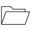 Folder Black Outline icon