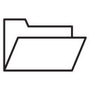 Folder Black Outline icon