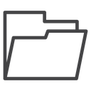 Folder Black Outline icon