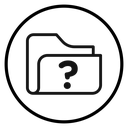 Folder with questionmark icon