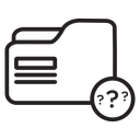 Folder with questionmark icon