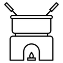 Fondue pot icon