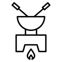 Fondue pot icon