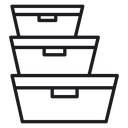 Food containers 2 icon