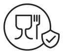 Food safe mark icon