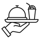 Food Tray Waiter Hand icon