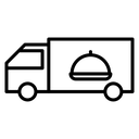 Food truck Black Outline icon
