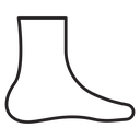 Foot side view icon