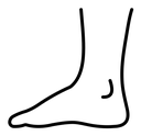 Foot side view icon
