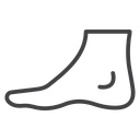 Foot side view icon