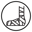 Foot splint icon