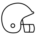 Football Helmet Side Profile icon