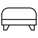 Footstool Black Outline icon