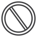 Forbidden Black Outline icon