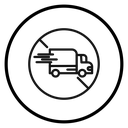 Forbidden fast truck icon