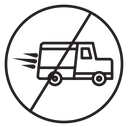 Forbidden fast truck icon