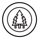 Forest and park trees icon