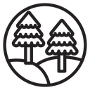 Forest and park trees icon