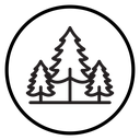 Forest and park trees icon