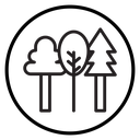 Forest and park trees icon