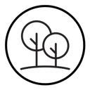 Forest and park trees icon