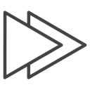 Forward Black Outline icon