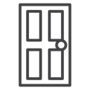 Four Panel Door Black Outline icon