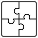 Four Piece Puzzle Square icon