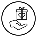 Free Gift Hand Box icon