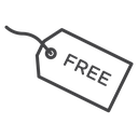 Free Tag Black Outline icon