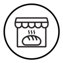 Fresh bakery pastry shop icon