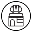 Fresh bakery pastry shop icon