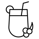 Fresh smoothie Black Outline icon