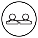 Friends Black Outline icon