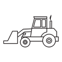 Front loader truck icon