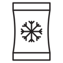 Frozen food bag icon