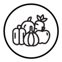 Fruits and vegetables icon