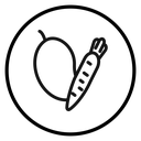 Fruits Vegetables Carrot icon