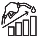 Fuel price increase icon