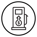 Fuel price increase icon
