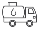Fuel truck Black Outline icon